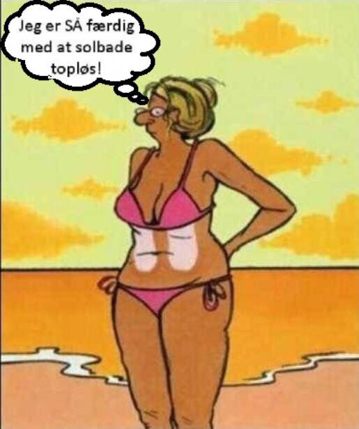 Jeg er så færdig med at solbade topløs